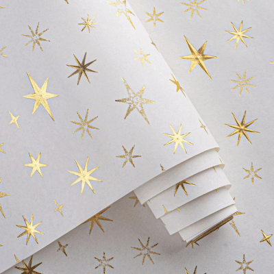 Flyhill White Wrapping Paper