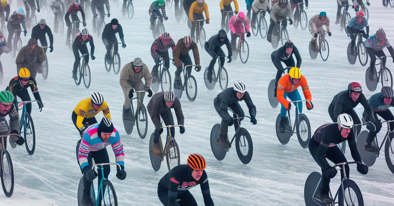 10 Bicycle Races on Frozen Lakes
